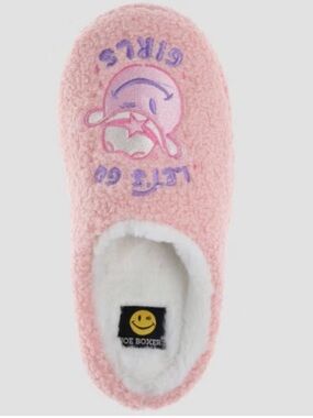 Joe Boxer Pink Plush Let’s Go Girls Clog Slippers Size XL (10-11)